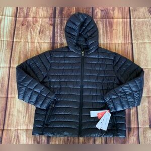 NWT Calvin Klein Men's Hooded Packable Water Resistant Blue Puffer Jacket XXL